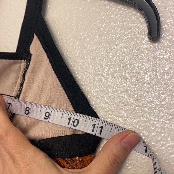 Weissman dance costume Orange sequin fringe flapper Clap Clap D12551 IC 7/8 - Picture 8 of 10